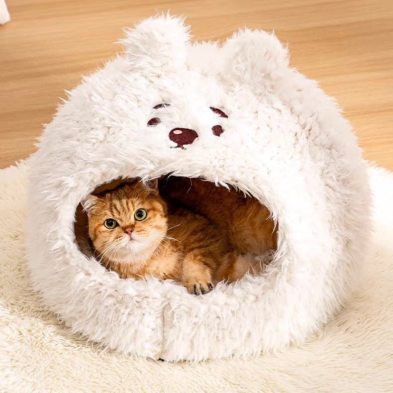 Casita afelpada para mascotas pequeñas L 53*53*50cm