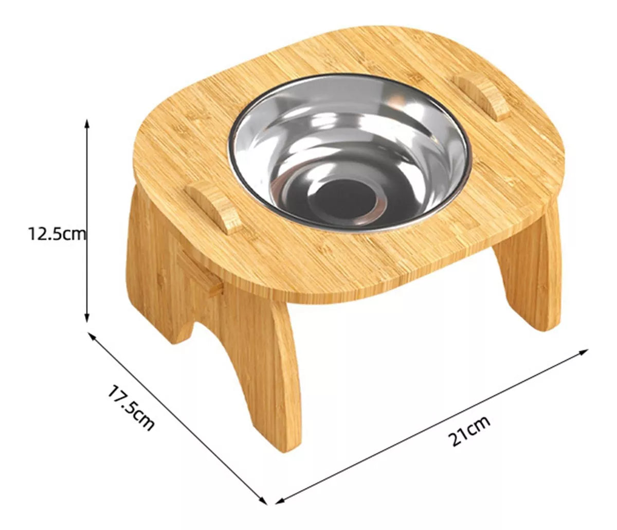 Comedero para perros con postura elevada (12cm alto)