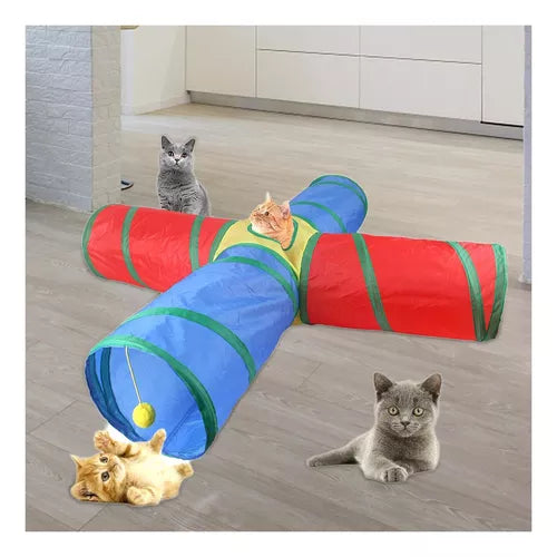 Túnel de de 4 salidas para gato
