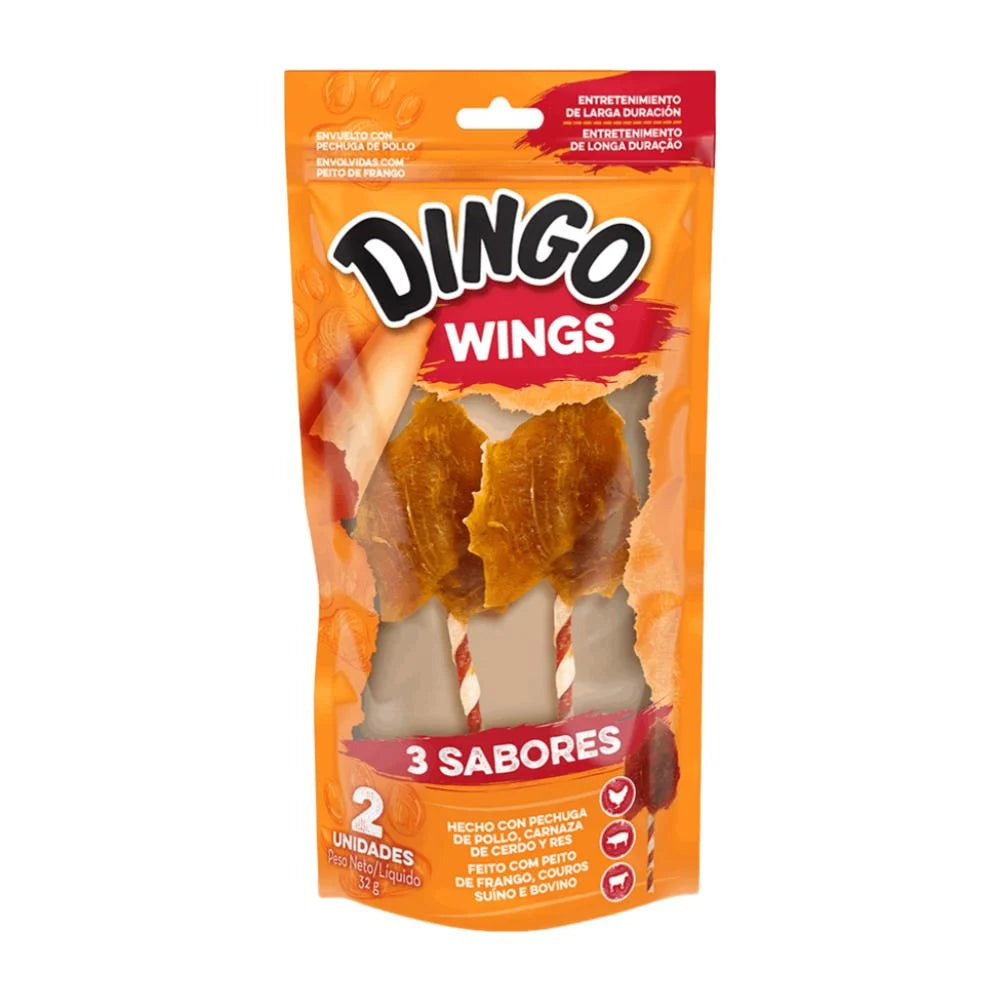 Snack para Perro Dingo: Wings, 3 sabores 32g (2 unidades)