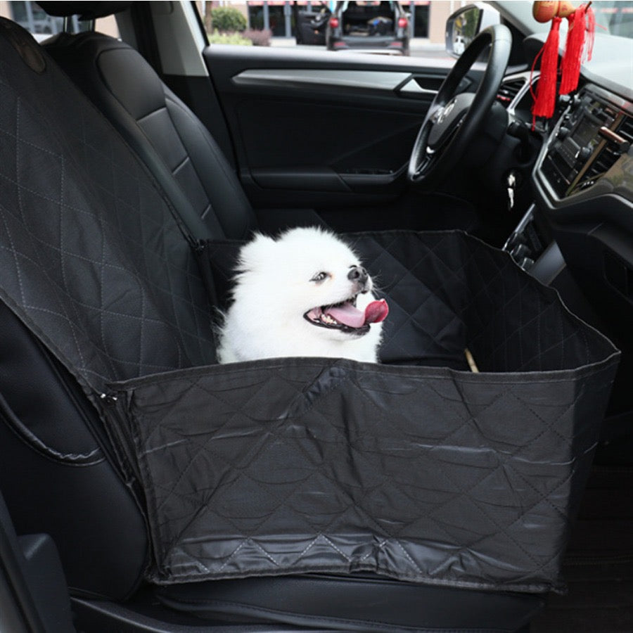 Asiento de auto impermeable para perros negro
