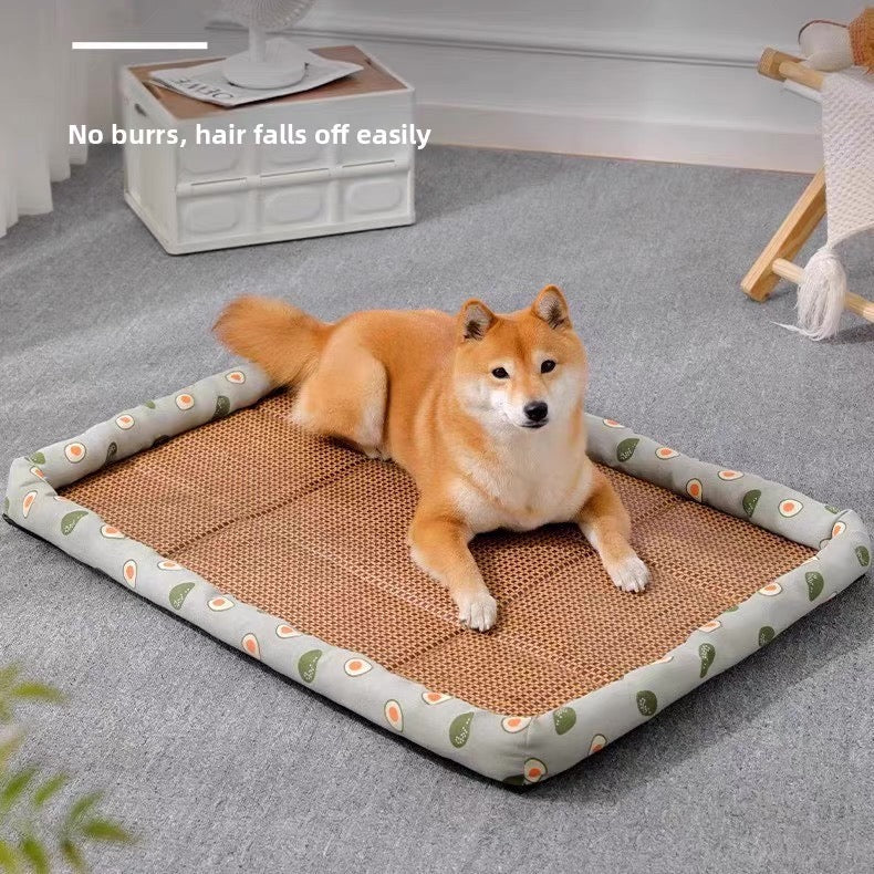 Cama de mimbre para perros