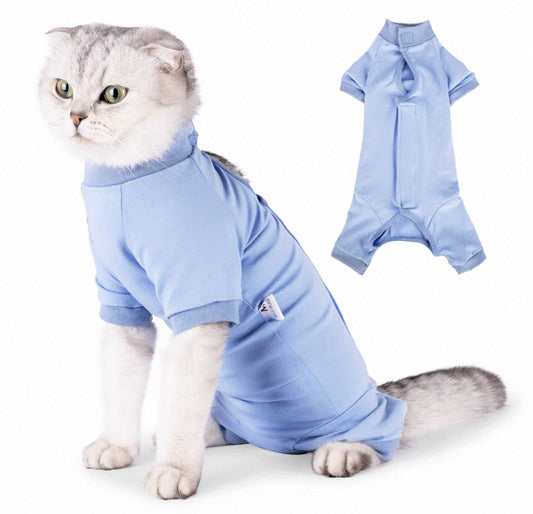 Traje de recuperación postoperatorio para gatos