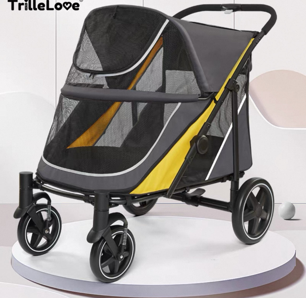 Coche plegable para mascotas grandes (Soporta hasta 60kg)