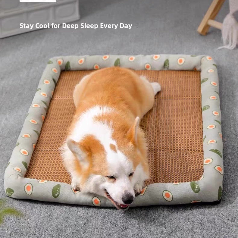 Cama de mimbre para perros