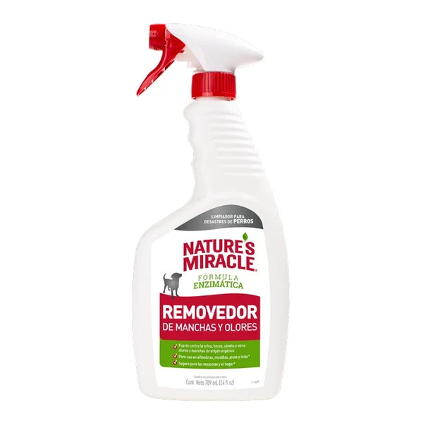 Spray para Perros Nature´s Miracles: Removedor de manchas y olores 24OZ