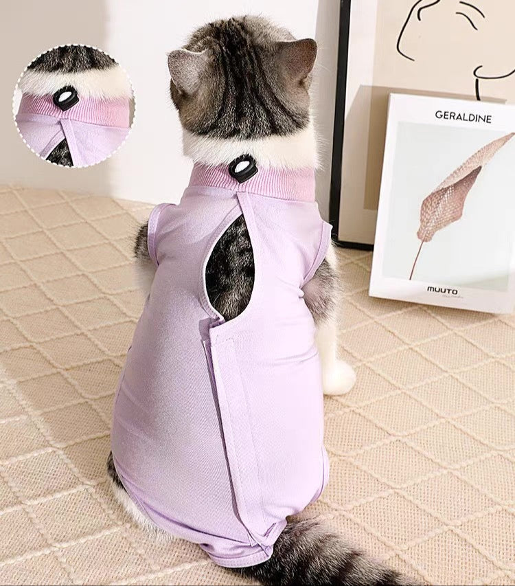 Traje de recuperación de cirugías y heridas para gatos