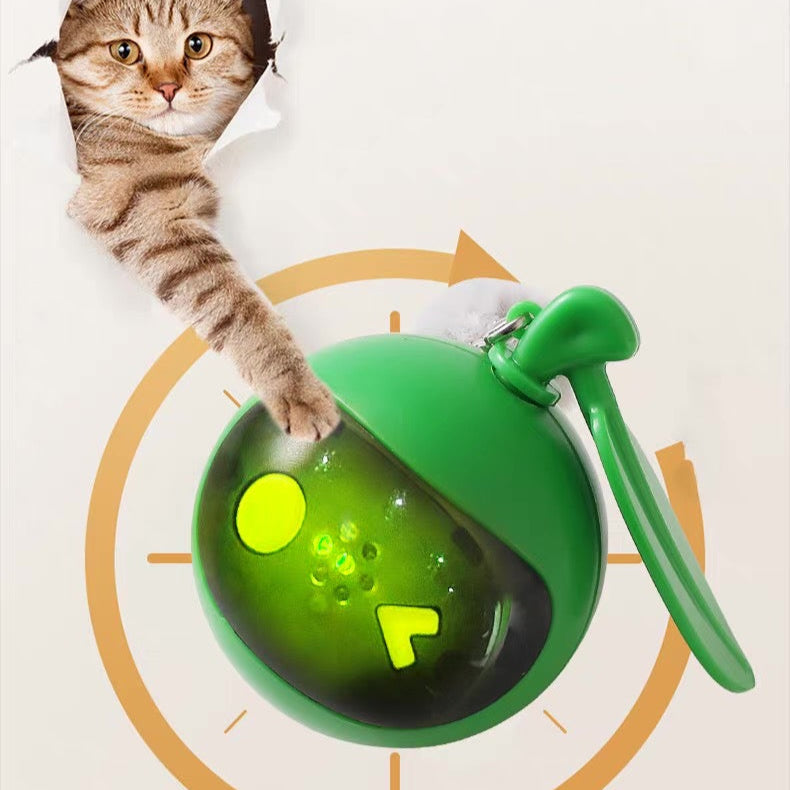 Pelota interactiva para gatos con sonido recargable