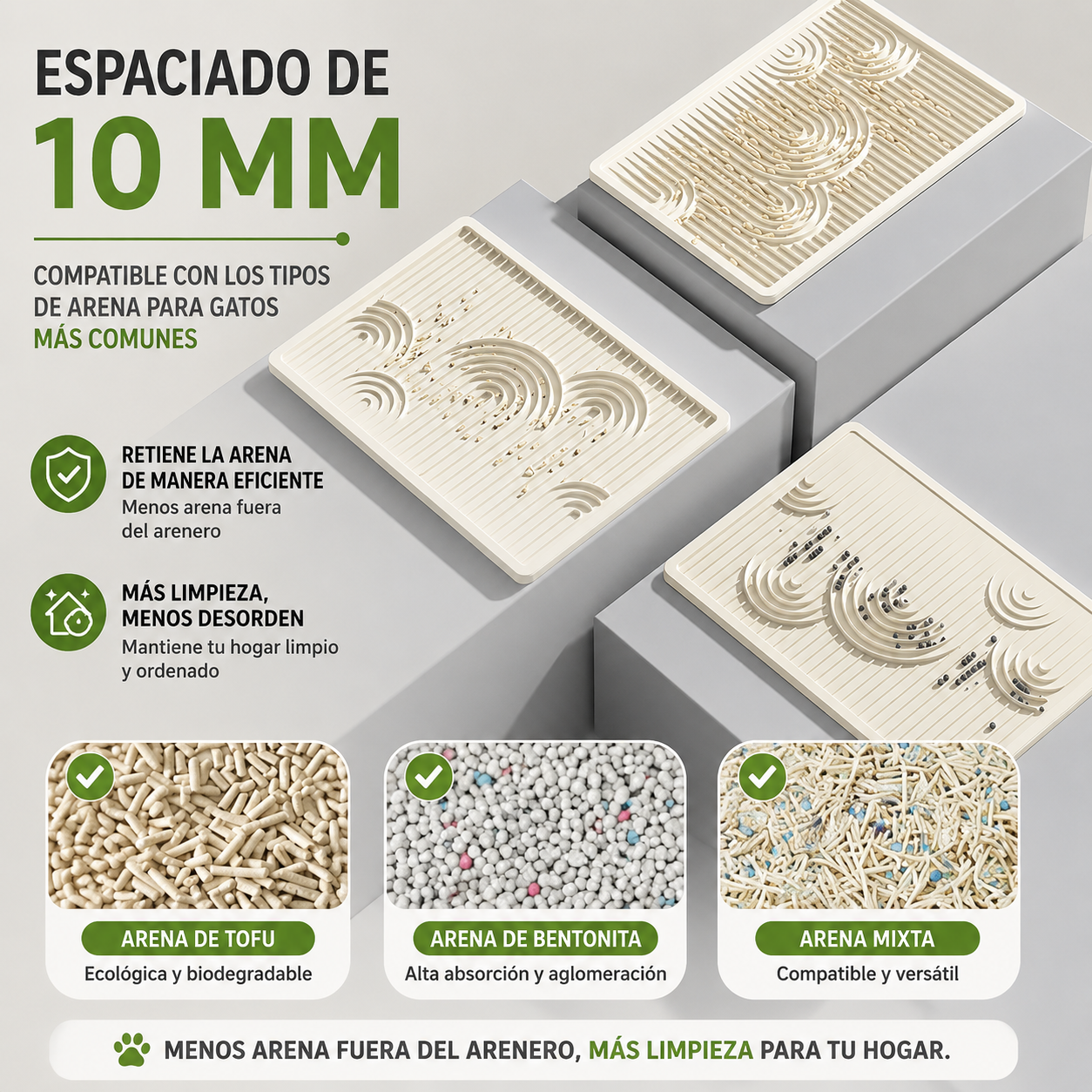 Alfombra para arenero de plástico (41.8cm*29cm)