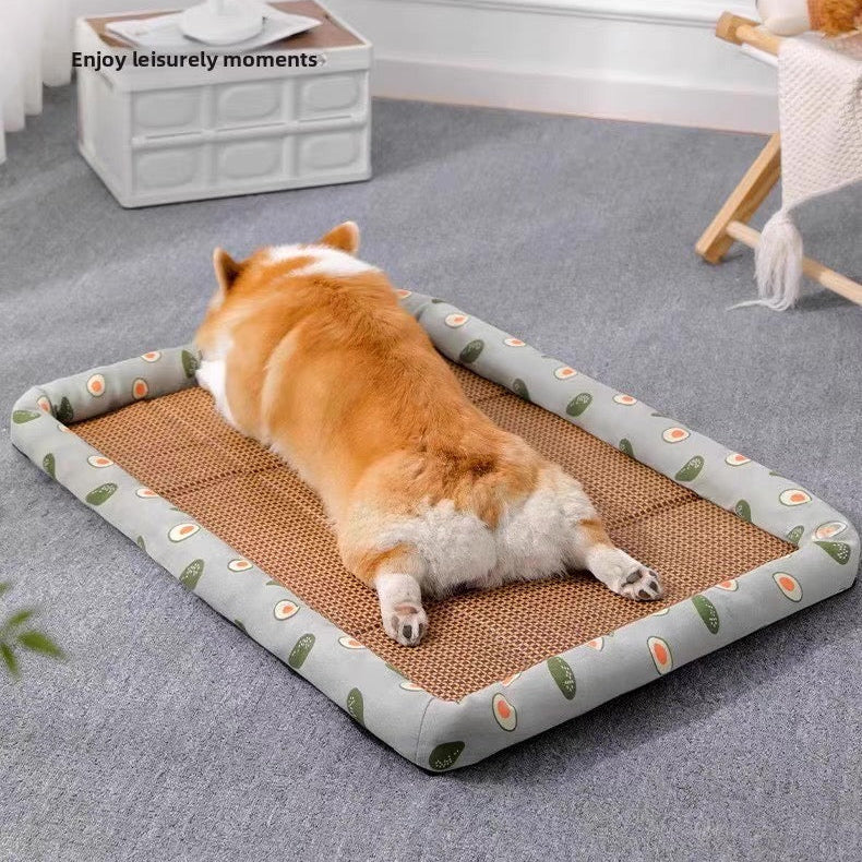 Cama de mimbre para perros