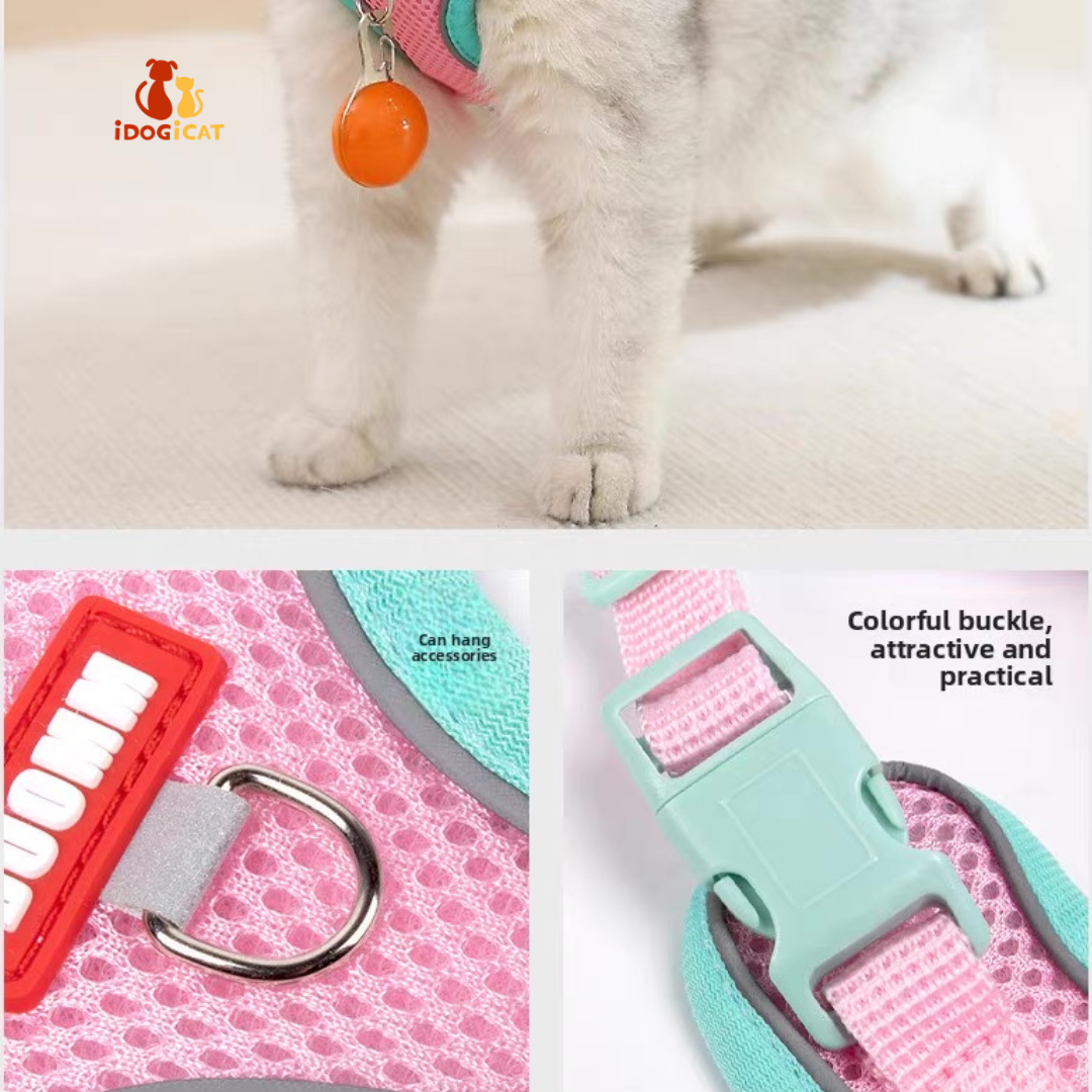 Pechera anti escape reflectiva para gatos