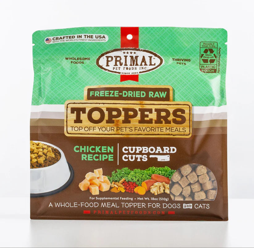 Snacks para Gato y Perro Primal: Toppers, Chicken Recipe 99gr