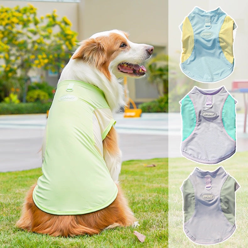 Camisa fresca para mascotas pequeñas, medianas y grandes