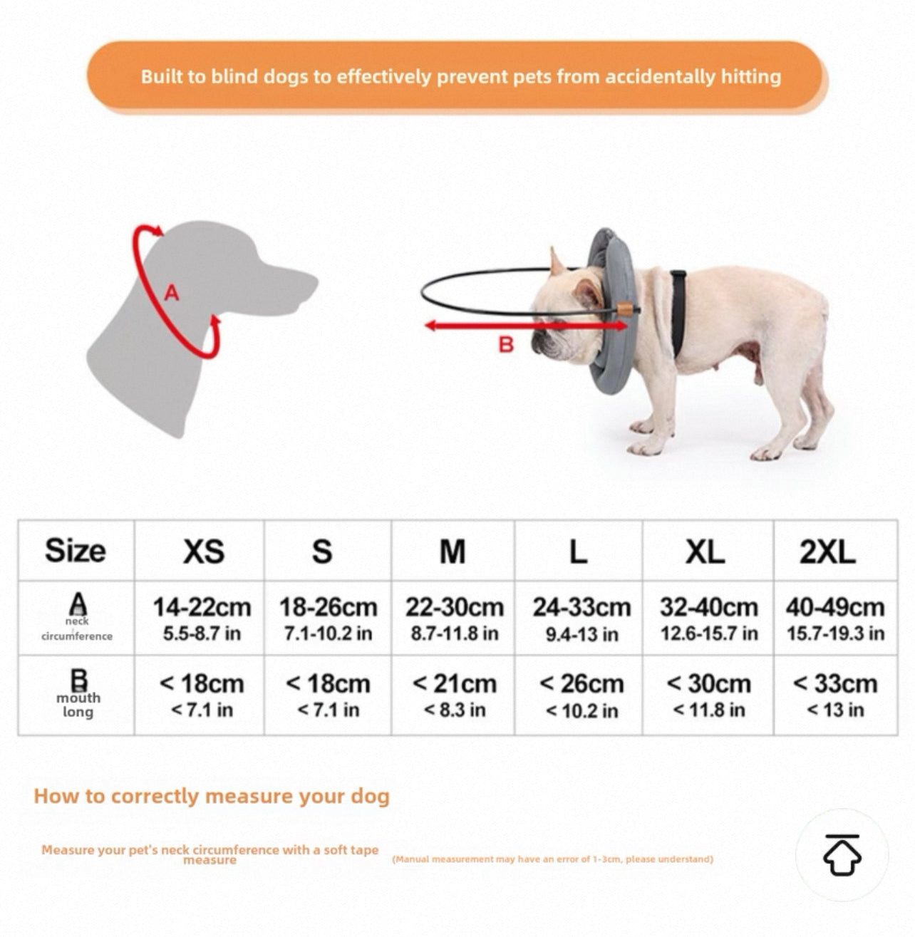 Arnés anti-choques para mascotas ciegas