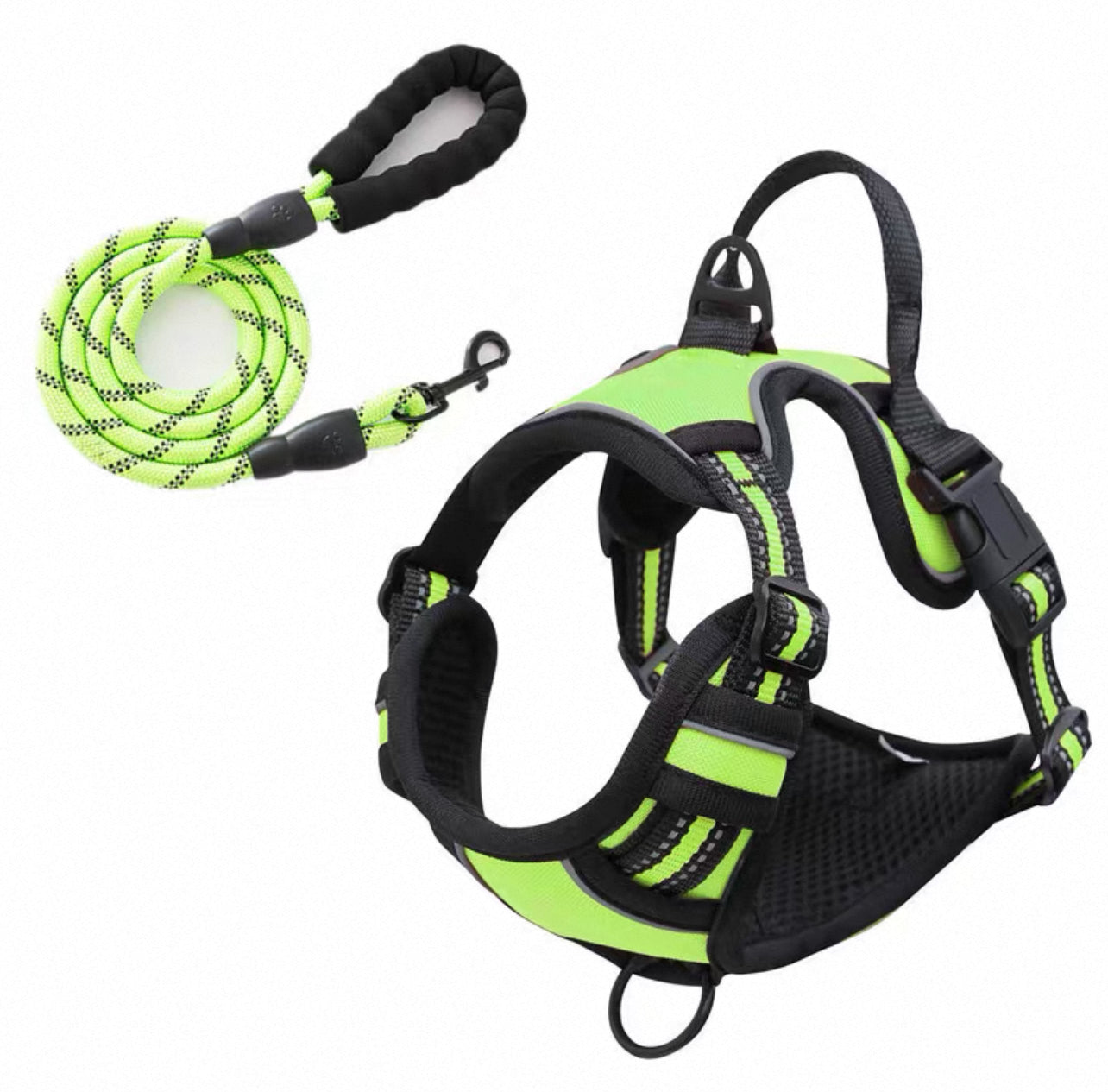 Pechera comoda y ajustable reflectiva para perros medianos y grande (Variedad de colores)