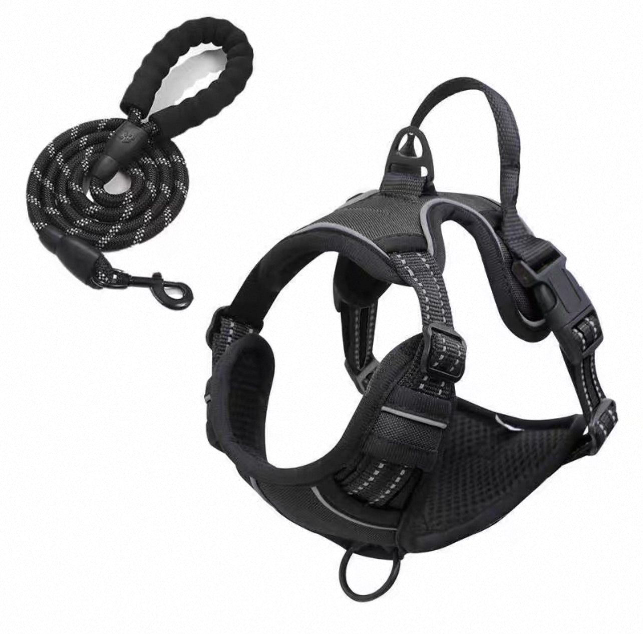 Pechera comoda y ajustable reflectiva para perros medianos y grande (Variedad de colores)