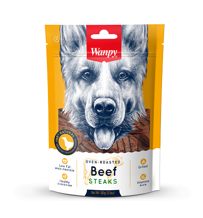 Snacks para Perro Wanpy: Oven Roasted Entrecortado  la Parrilla 100g