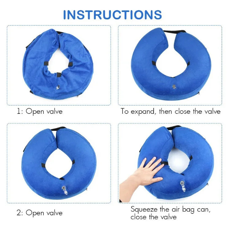 Collar inflable isabelino para mascotas grandes
