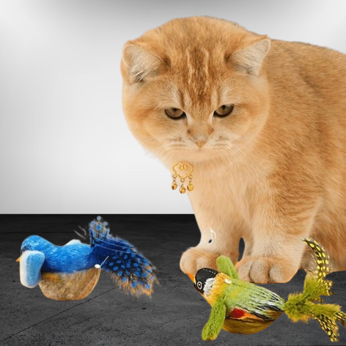 Juguete para gato, pajaro con sonido (variedad de modelos)
