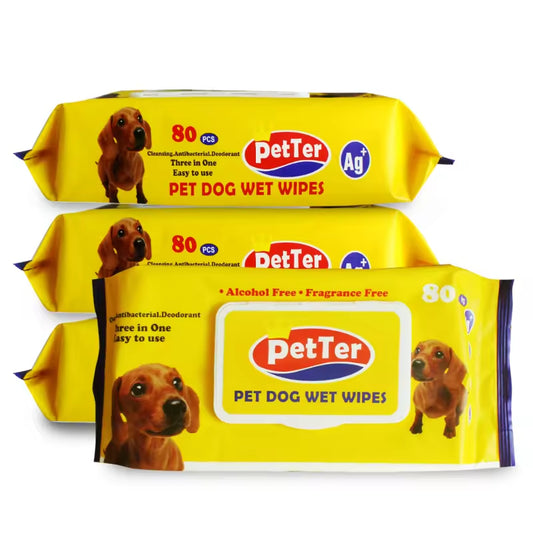 Toallitas húmedas para mascotas 80pcs