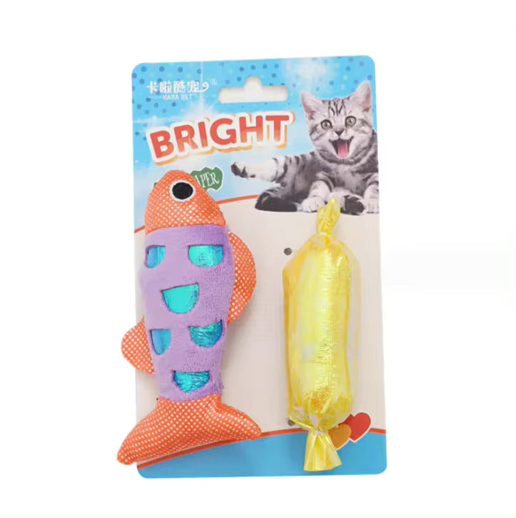Juguetes para gatos con forma de pescado
