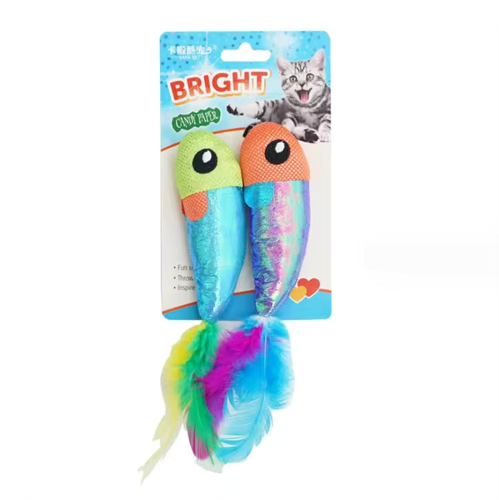 Juguetes para gatos con forma de pescado