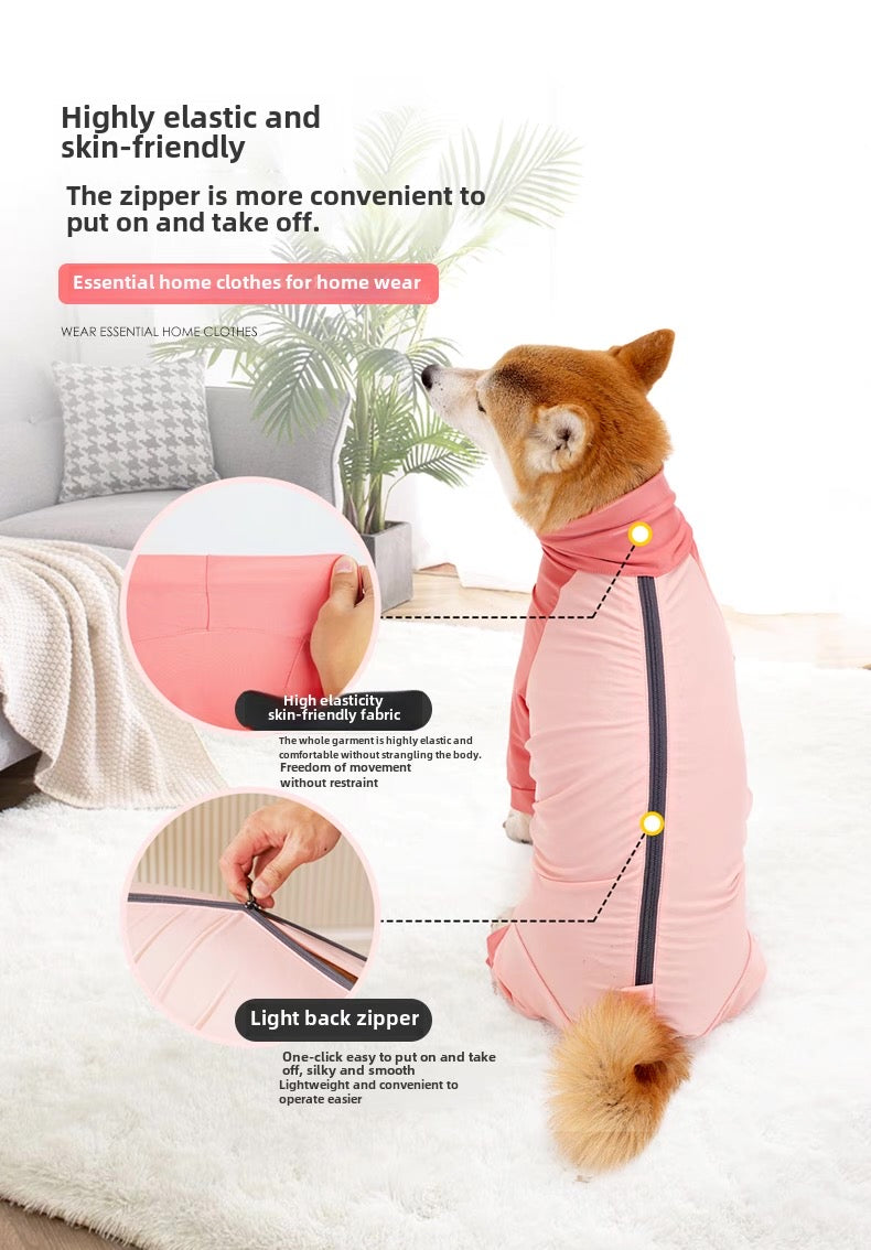 Traje post quirúrgico fresco manga larga para perros