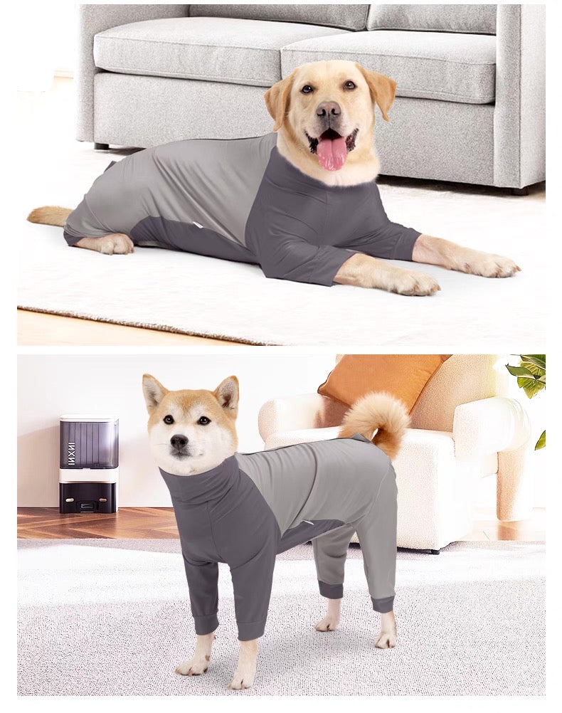 Traje post quirúrgico fresco manga larga para perros