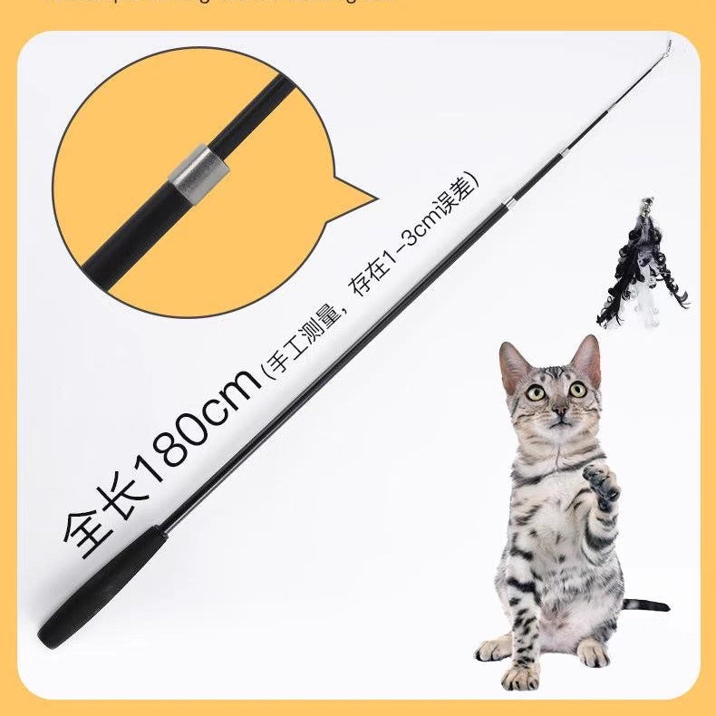 Cañita para gatos retráctil 180cm de largo