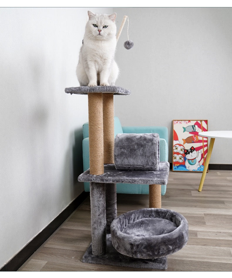 Torre para gatos gris 120cm de alto (Modelo 315)