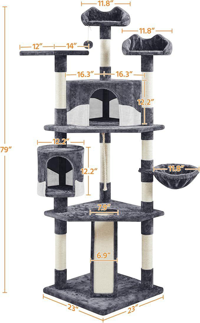 Torre de gatos gigante de 2 metros de alto MT51