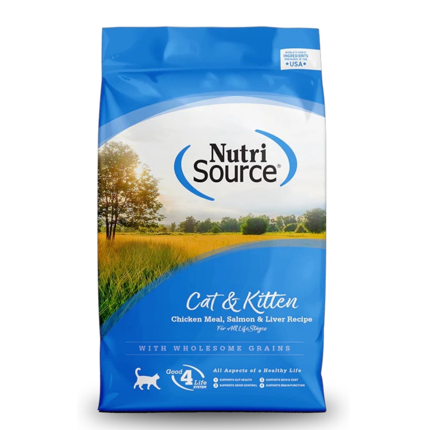 Comida para Gato Nutri Source: Receta de harina de pollo, salmón e hígado para gatos y gatitos 1.86kg