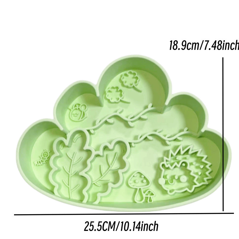Lick mat para mascotas con diseño de hoja tamaño grande