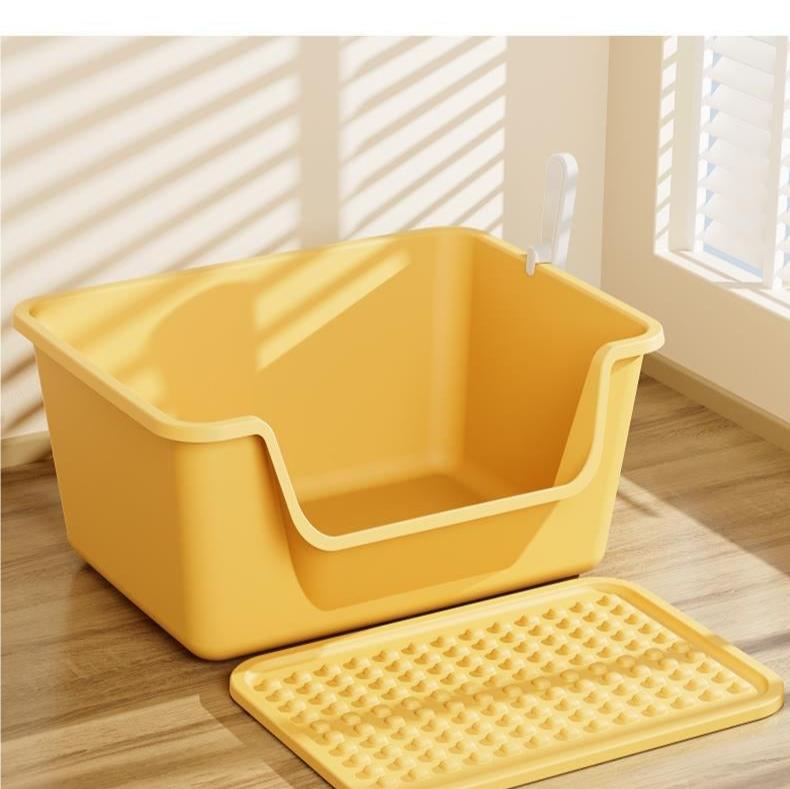 Arenero abierto para gatos con bandeja recogedora