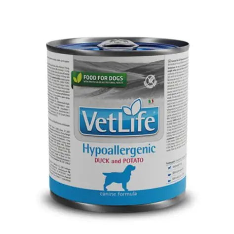 Comida Húmeda para Perro Farmina: Vertlife, Lata Hypoallergenic Duck and Potato 300gr