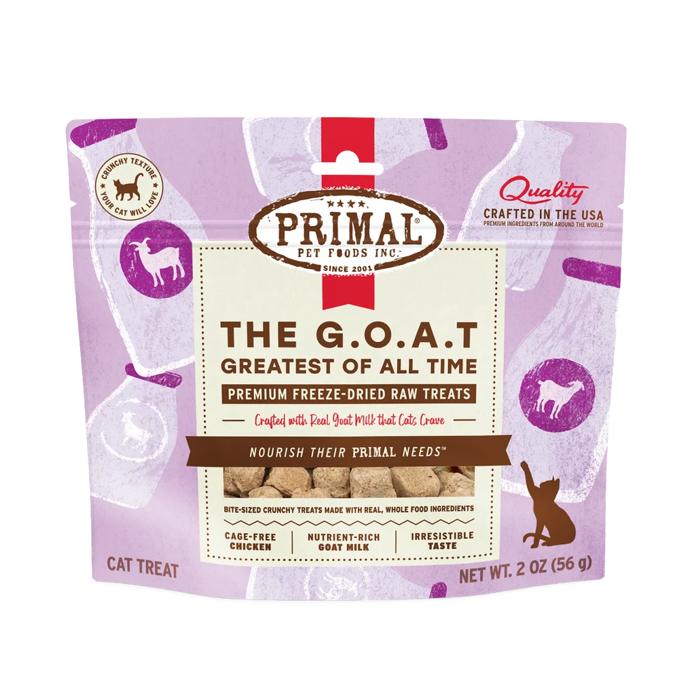 Snacks para Gato Primal: Chicken & goat milk 56gr