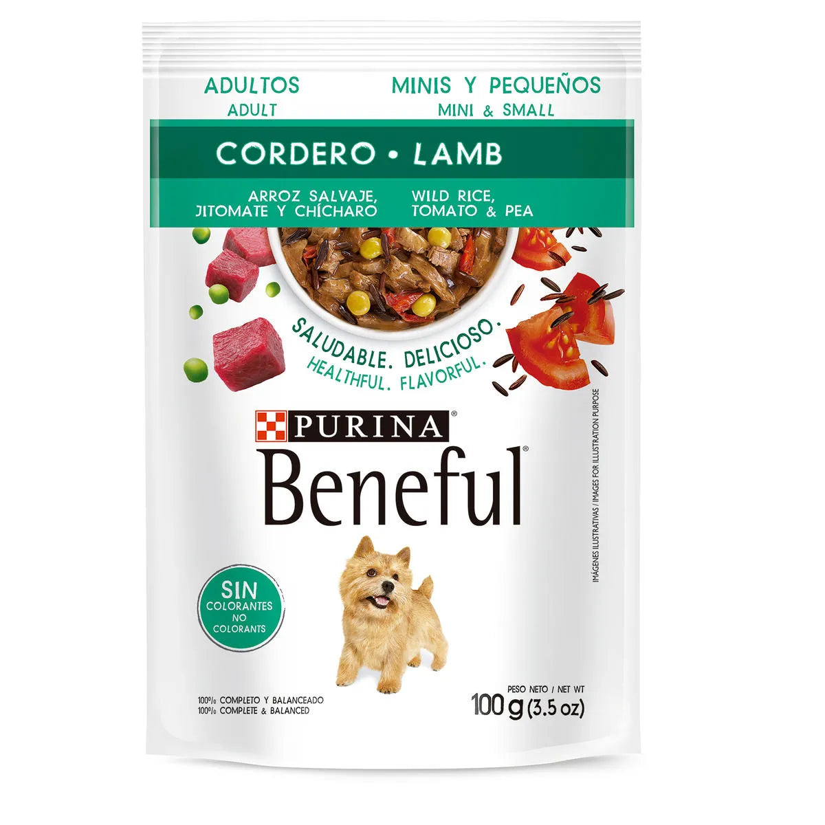 Comida húmeda para perro Purina: Beneful, cordero para Adultos mini y pequeños 85g