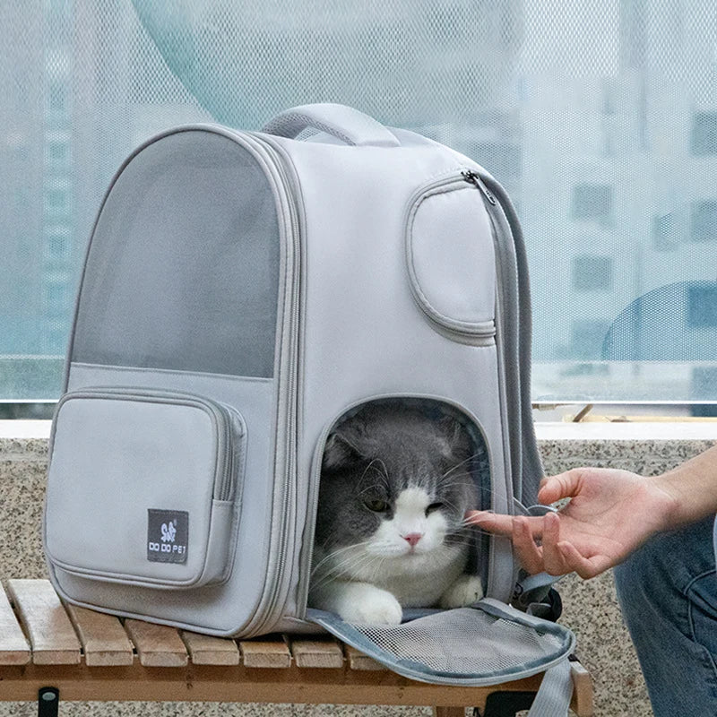 Mochila para gatos transpirable Expandible