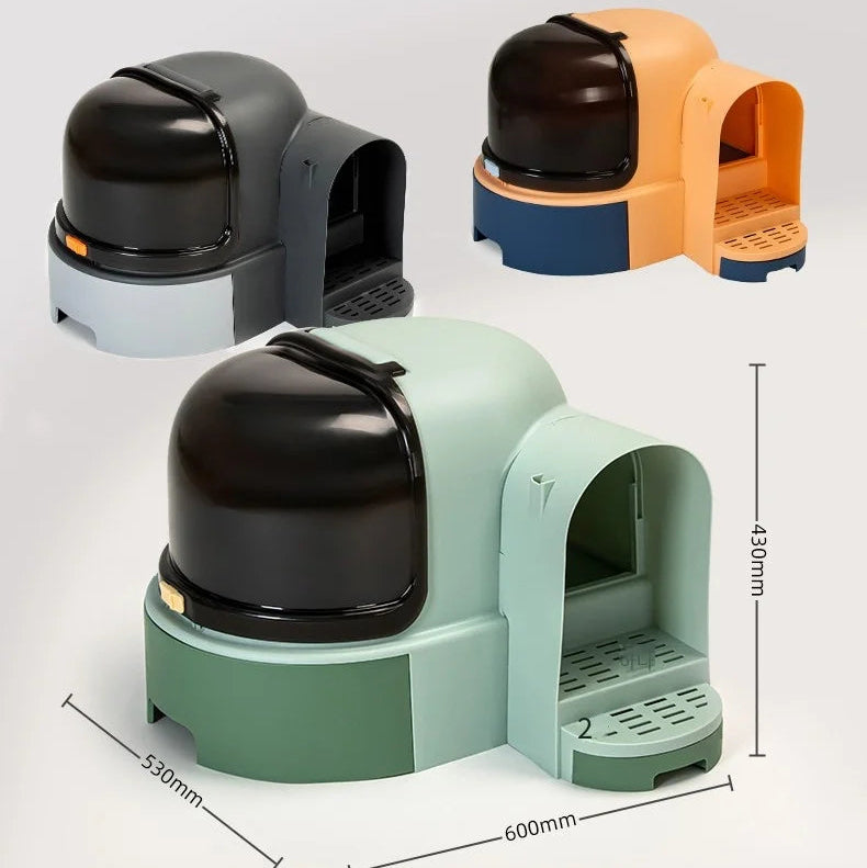 Arenero cerrado estilo capsula negro