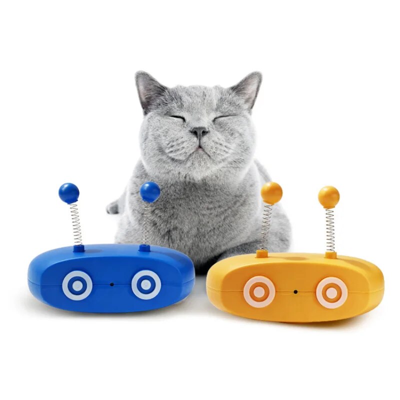 Robot eléctrico interactivo con pluma automática para gatos