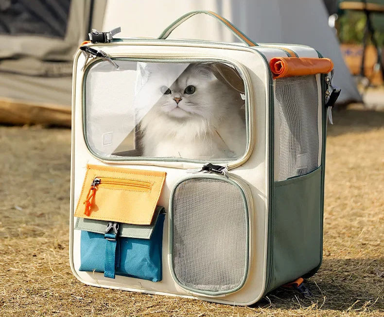 Maleta transportadora con ruedas para mascotas (Dos colores)