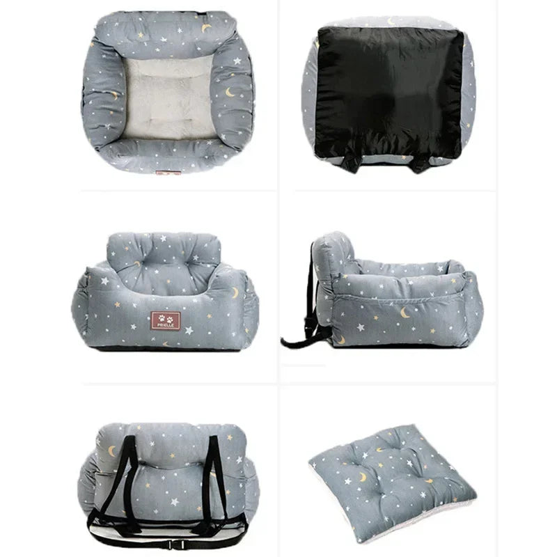 Asiento de auto estilo cama para mascotas