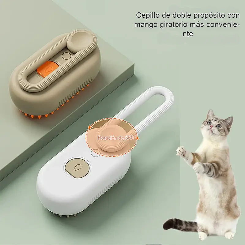 Cepillo de vapor para mascotas 3 en 1