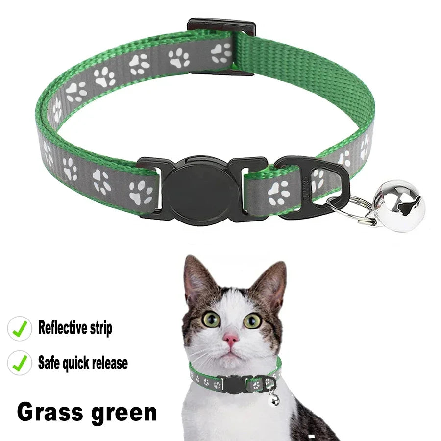 Collar reflectivo con broche de seguridad para gatos