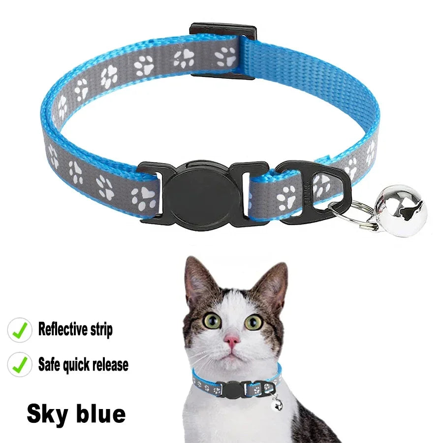 Collar reflectivo con broche de seguridad para gatos