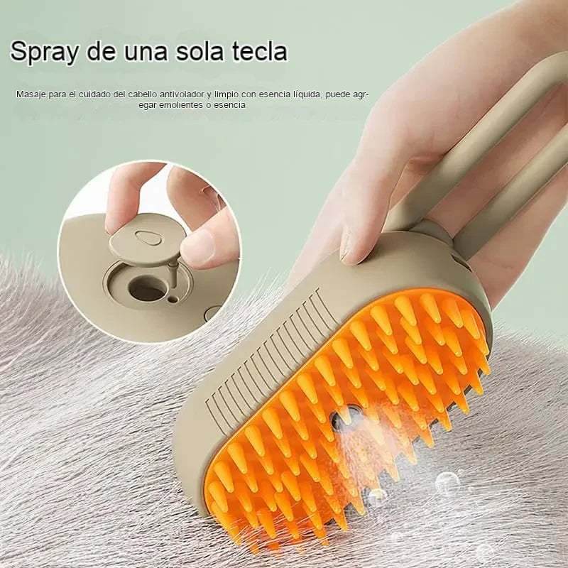Cepillo de vapor para mascotas 3 en 1