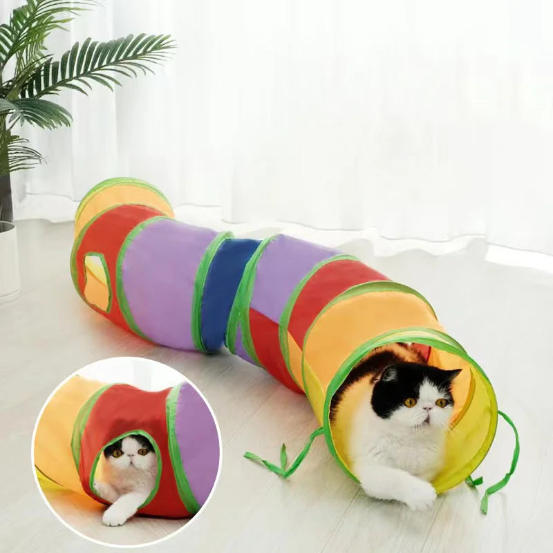 Túnel arcoíris para gatos