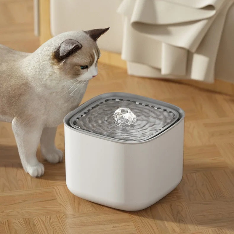 Fuente cuadrada para mascotas de 3 litros