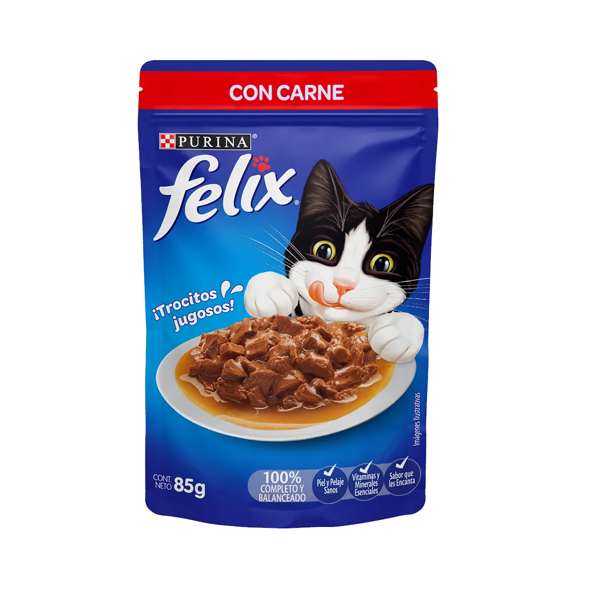 Comida Húmeda para Gato Purina: Felix, Sobre, Carne 85gr
