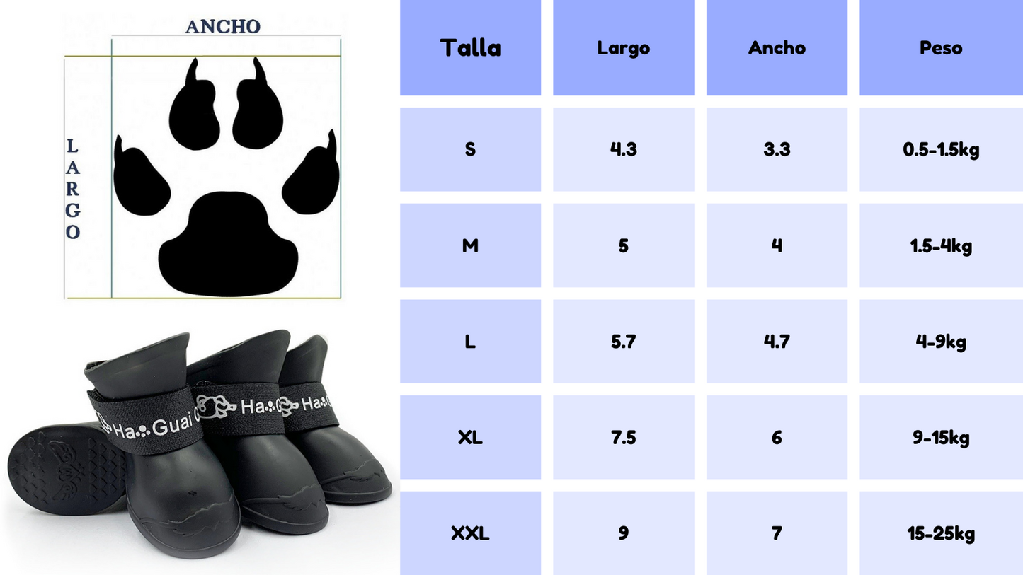 Zapatos de goma para raza pequeña